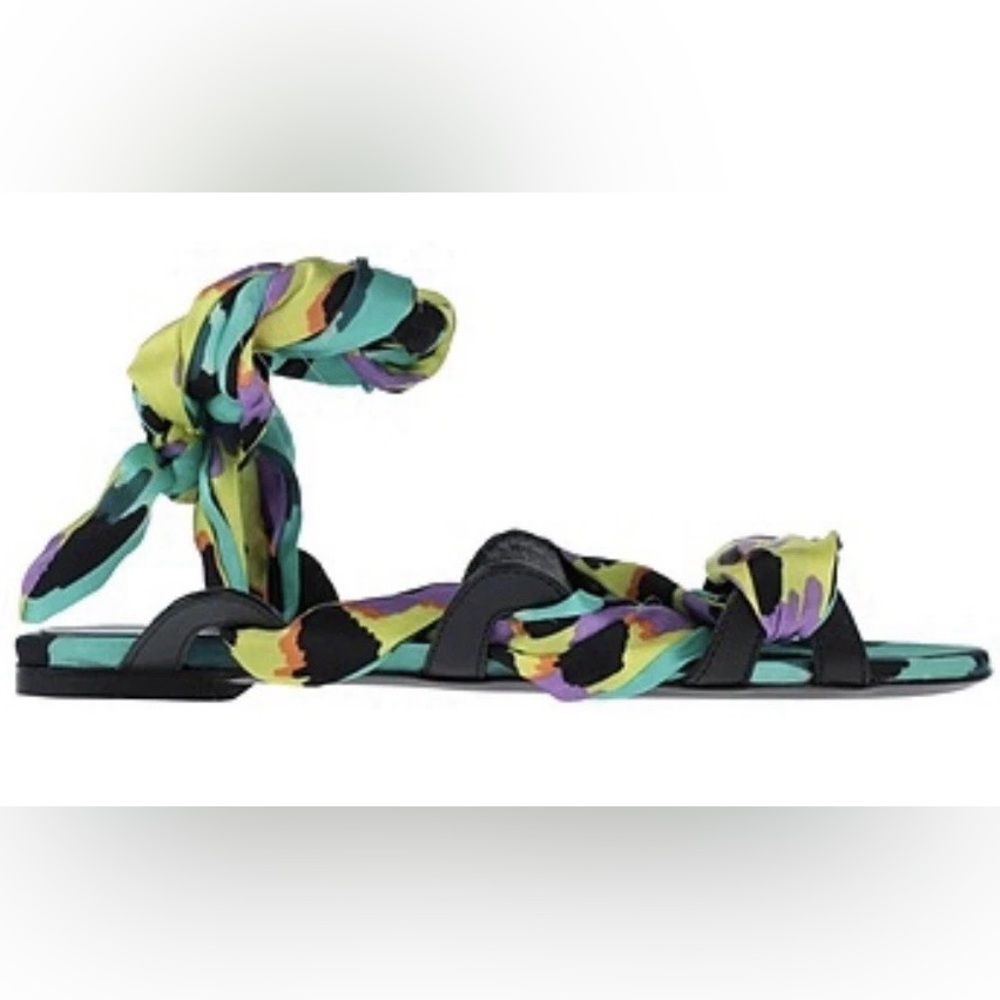 JUST CAVALLI sandals Lace-Up -multicolor Size 7/ 37